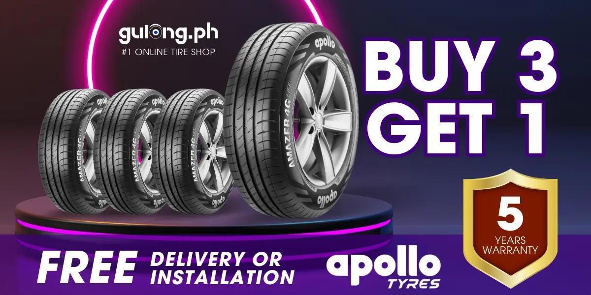 Buy 3 Get 1 FREE Apollo Tires