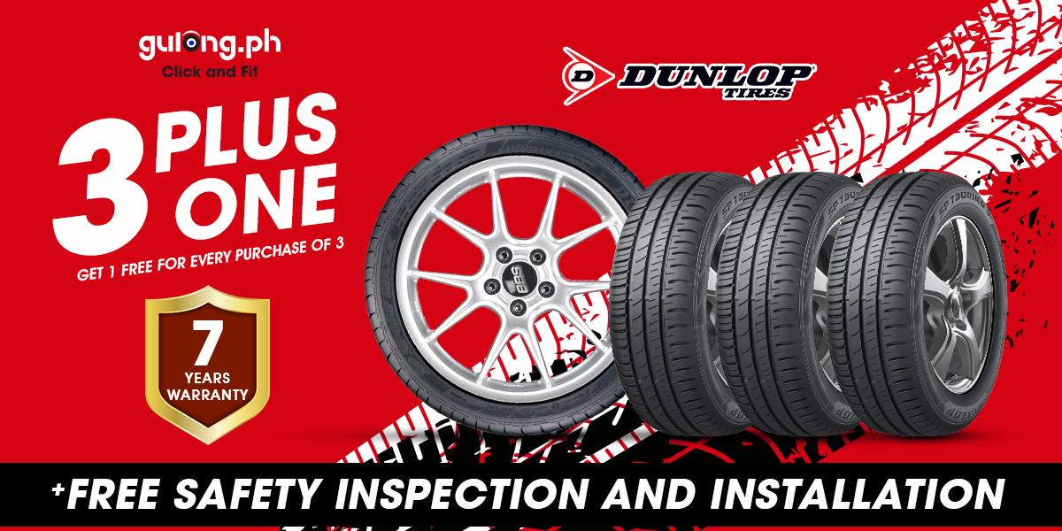 Buy 3 Get 1 FREE Dunlop Tires